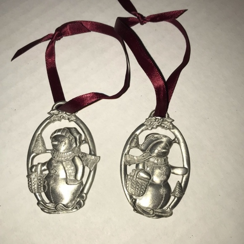 Longaberger 1999 Pewter‎ Christmas Ornaments